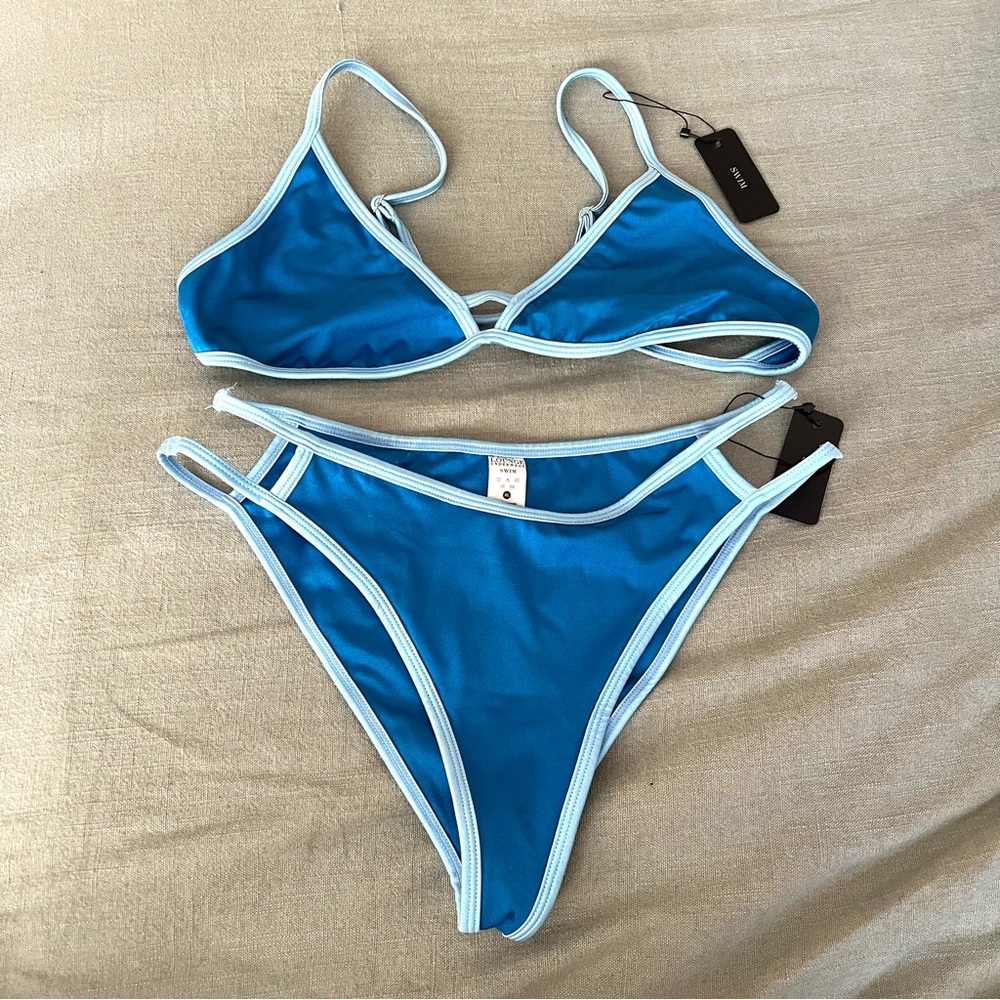 LOUNGE SWIMWEAR ARUBA HIGH CUT STRAPPY SWIM BIKINI